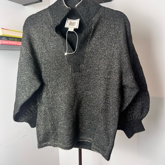 #71 EMILY MCCARTHY Lolli Sweater Metallic Gold & Black size S - Picture 2 of 6